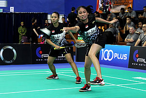 Kemenangan Yang Diraih Della Destiara Haris/Rizki Amelia Pradipta Menjadi Penentu Kemenangan Bagi Indonesia atas Tiongkok. (Foto: PBSI)