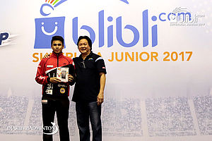 Liem Swie King dan Ikhsan Leonardo Imanuel Rumbay