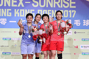 Podium Ganda Putri Hongkong Open Superseries 2017