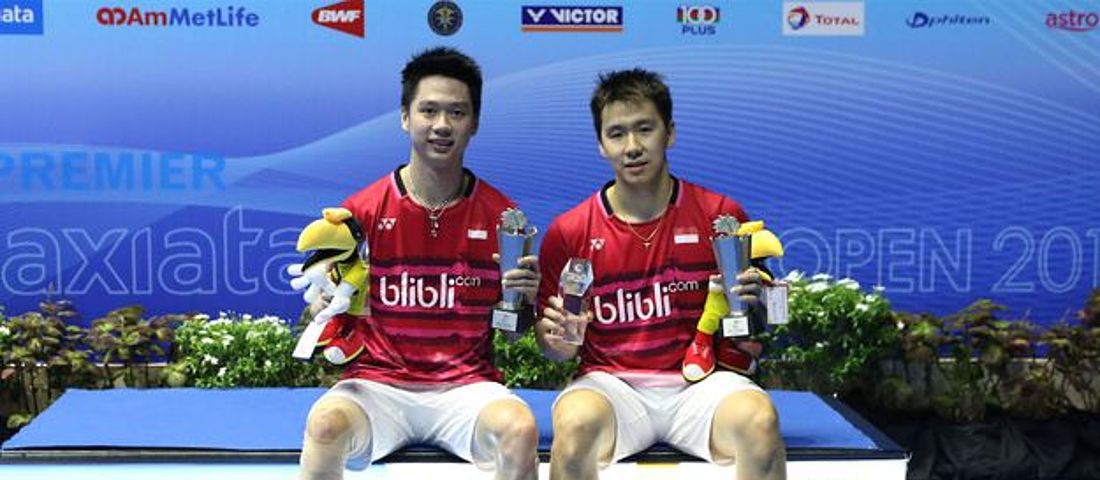 Kevin Sanjaya/Marcus F. Gideon Pada Saat Menjadi Juara Malaysia Open 2017.
