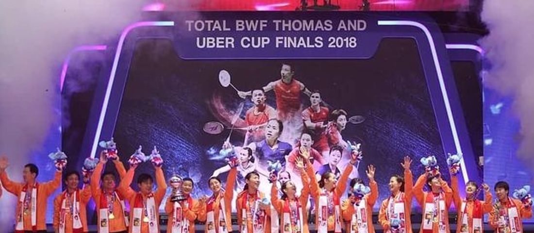 Podium Juara Tim Uber Jepang.