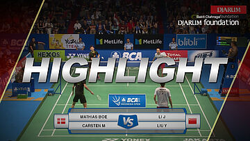 Li Junhui/Liu Yuchen (CHN) VS Mathias Boe/Carsten Mogensen (DEN) 