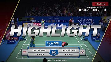 Greysia Polii/Apriyani Rahayu (INA) VS Chae Yoo Jung/Kim So Yeong (KOR)